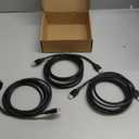 Amazon Basics HDMI Cable, 3-Pack, 10ft, 4K@60Hz, High-Speed 4K HDMI 2.0 Cord (18Gbps), 2160p, 48 bit, Compatible with TV/PS5/Xbox/Roku, Black