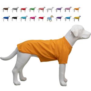 Lovelonglong Pet Clothing Dog Costumes Dachshund Clothes Blank T-Shirt Tee Shirts for Dachshund Dogs,Corgi 100% Cotton Orange D-L