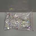 Handmade Shining Rhinestones lace Applique Patches Sewing Beads Sequins Stone Trim Accessories for Wedding Dress 1 Pair/Bag 11X4.3inches (Clear AB)