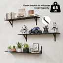 WOPITUES Long Wall Shelves 40″W x 8″D, Floating Book Shelves Max Load 65lbs, 40in