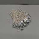 100pcs CD 20 Wicks for Soy Candles, 6 inch Pre-Waxed Candle Wick with Base
