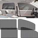 2 x ZATOOTO Car Window Shades, Magnetic Car Window Cover Baby Window Shades Sun Blocker with Excellent Ventilation and Cooling Effect Fits Most Vehicles for Travel, Camping, and Pets (4Pcs set)