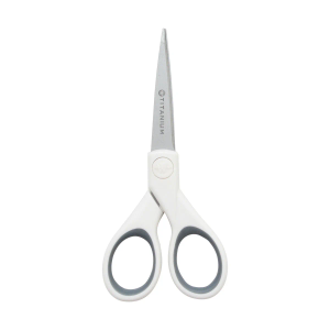 Westcott 5" Titanium Bonded Straight Scissor with Microtip, White