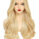 Long Blonde Wig for Women 26 Inch Wavy Synthetic Wig Natural Wave Middle Part Heat Resistant Natural Looking Mixed Blonde Curly Wig for Daily Use Cosplay Halloween