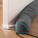 Sunolga 34" Door Draft Stopper Blocks Hot and Cold Air with Removable Washable Cover for Gaps Up to 3", All-Season Seal for Noise, Door Sweep for Bottom of Door and Window, Home Essentials, Gray