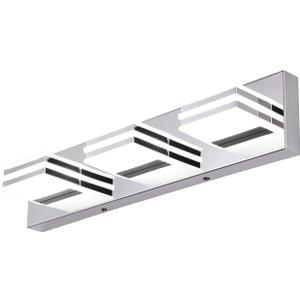 LED Vanity Lights 20in Bathroom Lights Fixtures over Mirror 3 Light LED Lighting Fixture for Bathroom 18W Mirror Lighting Fixture Modern Bath Light Bar Chrome Bath Lamps 6000K Vanity Wall Scone