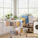 Sakugi Clothes Drying Rack, Foldable 2-Level with 70" Adjustable Wings, X-Large