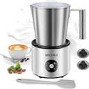 Secura 4-in-1 Automatic Milk Frother, 17oz Teflon-Free Stainless Steel Jug, Hot/Cold Foam Maker & Milk Warmer for Latte, Cappuccino, Macchiato, Hot Chocolate, Includes Silicone Spatula & 2 Whisks