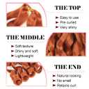 WIPPORYA Ginger French Curl Braiding Hair 24 Inch Soft Ginger Braiding Hair Pre Stretched Loose Wave Bouncy 100g/pack Yaki Crochet Hair for Black Women Hair Extensions for Braids (#350)