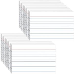 Index Cards 4x6, 400 Sheets, Ruled White Flash Cards for Effective Studying and Note-Taking, Premium Note Cards, Essential School Supplies for College & Office, Home Organization & Study Supplies