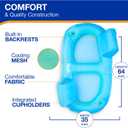 SwimWays Spring Float Premium Duo, Pool Chair Fits 2 Adults, Inflatable Pool Floats Adult with Fast Inflation for Ages 15 & Up