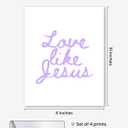 2 x FGFK Coquette Bow Floral Christian Wall Art Prints Set of 4, Lamentations 3:23 Psalm 16:11 Ps.27:1 Bible Verses Posters Pictures Wall Decor for Girls Room Home Dorm Apartment, 8x10 Unframed - Purple