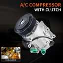 CO11218C Air Conditioning Compressors Compatible with 2011-2014 Sonata 2.0L, 2011 Optima 2.0LAC Compressorwith A/C Clutch, Replaces 977013R000, 977013R000RU