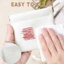 2 Pcs Small Makeup Bag for Purse, Mini Makeup Pouch for Women with Snap Closure Clamp, Portable Small Cosmetic Bag Travel Storage Pouch for Coin Lipstick (White + Khaki)
