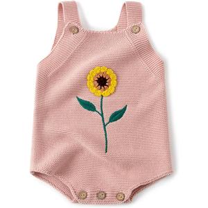 Simplee kids Baby Girls Sunflower Knit Rompers Knit Clothes for Newborn Baby Girls (6-12 Months)