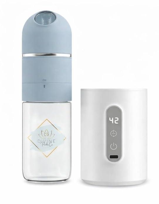 Portable Baby Bottle Warmer  USB Powered Travel Bottle Heater with Constant Temperature Control, Real-Time Display, Leakproof & BPA-Free for Breast Milk or Formula, Home & On-the-Go Use