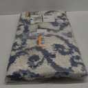 Mason Brooks Indigo Shag CG35A Noctourne Navy Geometric Transitional White Area Rug, 2'6" X 4'