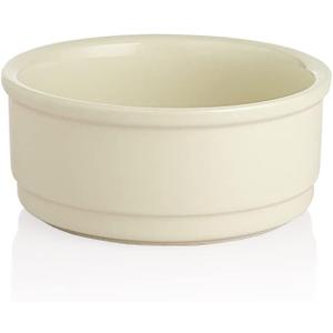Sweejar Dog Bowl, Ceramic Dog Food Dish for Medium Dogs and Cat, Heavy Duty Porcelain Pet Bowl for Canned Food and Water 38 Fl Oz White