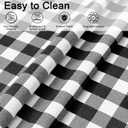 6 Packs Gingham Tablecloth Black and White Checkered Tablecloths 54 x 108 Inches Disposable Plastic Gingham Tablecovers Waterproof Rectangle Picnic Table Covers for Birthday Party Supplies