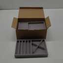 ProCase Stackable Jewelry Organizer Trays for Drawers, Jewelry Drawer Inserts Container Display Case Storage for Earring Necklace Rings Bracelet with Removable Dividers -Grey, 4 Layers