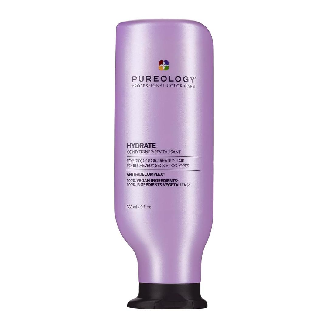 Pureology Hydrate Conditioner - For Dry or Color Treated Hair, Nourishing Conditioner to Restore Moisture and Seal in Hydration, Vegan (9 Fl Oz (Pack of 1)