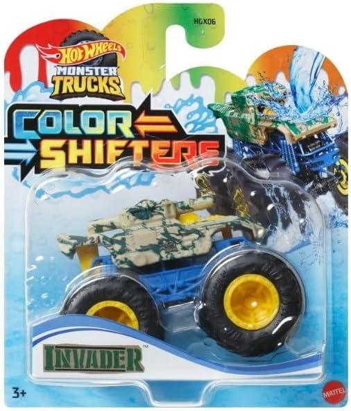 Hot Wheels Monster Trucks Color Shifters Invader, 1:64 Scale 2025