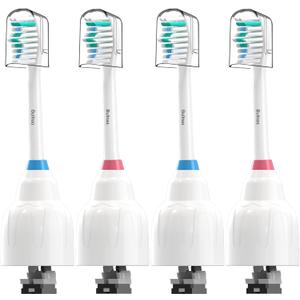 Replacement Toothbrush Heads Compatible with Philips Sonicare E-SeriesReplacement Heads Fit Sonicare E-Series Essence Xtreme Elite Advance and CleanCare Screw-on Electric Toothbrush, BN728, 4 Pack