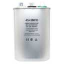45+5 uF CBB65 Oval Dual Run Circular Start Capacitor, 45/5 MFD 5% 370V/440VAC Combination Capacitor for Compressor AC Motor Run Fan Start Condenser Straight Cool Heat