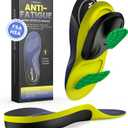 Work Orthotic Insoles for Plantar Fasciitis - Welnove Superior Comfort Work Boot Insoles for Standing All Day - Anti Fatigue Medium Arch Support Shoe Inserts for Men Women Flat Feet Pain (Size L) (L: Men 9.5-10.5 / Women 10.5-11.5)