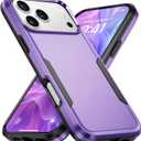 Designed for iPhone 17 Pro Max Case, Dual Layer Heavy Duty Shockproof Protective Phone Cases Cover, Military Grade Drop Protection, Purple