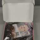 NAYOO 26 Inch Long Curly Middle Part Synthetic Heat Resistant Fiber Wig for Women - Daily Use Party Wig in Dark Brown