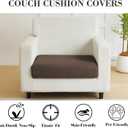 Sofa Covers Couch Covers for Sofa Pet Friendly Couch Cushion Covers Universal Sofa Covers Washable Stretch Slipcovers for Sectional Sofa (Texture Brown, Large Single Seat Cover)