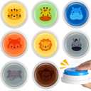 Syhood 8 Pcs Animal Sounds Buzzer for Trivia Games, Answer Buzzers for Classroom, Feud Jeopardy Buzzer Button with Lights and Sounds for Classroom Party Teacher Game Show(Jungle Style)