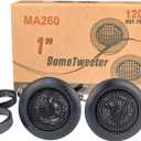 1 Inch Tweeters for Car Audio,Door Speakers,Super Tweeter Pods Component Cars Parts Black(Pair),CT-001,Wired Connection