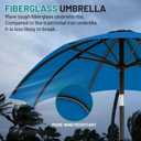 AreShark 10 FT Outdoor Patio Umbrella, Patio Table Umbrella with Push Button Tilt and Crank, Outdoor Patio Umbrellas with 8 Fiberglass Ribs, Patio Umbrellas for Market, Garden, Pool (Royal Blue)