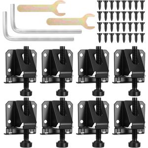 Nodaaiie 8 PCS Heavy Duty Adjustable Leveling Feet, Adjustment Furniture Levelers for Table, Cabinets, Workbench, Shelving Units, Black