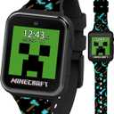 Minecraft Kids Smart Watch - Interactive Touchscreen with Games, Camera, Step Counter, Alarm, Timer, Voice Recorder, and Cool Minecraft Silicone Strap - Fits Wrists 5.5" to 8.0"