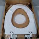 Mayfair Cassel Slow Close Toilet Seat, Easy Clean, Non Slip Premium Wood Seat, Easy Install, Made in USA, Elongated, White