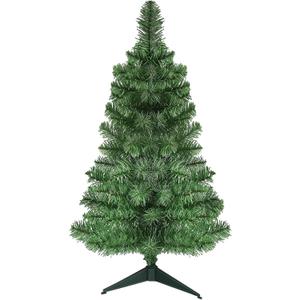 OULONGER 3Ft Premium Artificial Small Mini Christmas Tree for Tabletop,Home, Office, Indoor and Outdoor Decor,Holiday Decoration,Easy Assembly Metal Hinges & Foldable Base 160 Branch Tips Green Tree