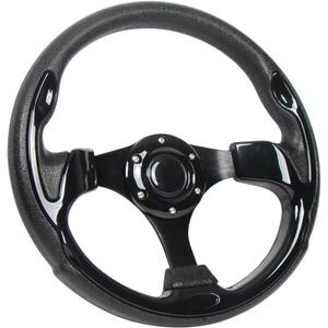 Universal EZGO Steering Wheel with Black Aluminum Frame Golf Cart Steering Wheel for Yamaha Club Car DS and Precedent Tempo, RXV & TXT