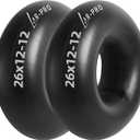 AR-PRO Relacement 26x12-12 Heavy-Duty Inner Tubes for ATV/UTV, Lawn Tractor, Golf Cart, Snow Blowers, and More - With TR13 Straight Valve Stems - Made from Durable Butyl Rubber (2-Pack)