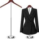 T Shirt Display stand for Vendors, Adjustable Dress Form Mannequin Torso, Portable Hanging wooden Clothes Rack, Flexible Hanger for Clothing Tshirt Jacket Coat Retail, Height 18.5-31.5 Inch (1 Pc)