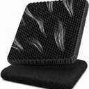 Gel Seat Cushion for Long Sitting – Double-Layer Honeycomb Cooling Chair Pad, Thick Supportive Gel Cushion with Breathable Non-Slip Cover for Office Chair, Car, Wheelchair & Long Sitting（Black）, 17.8 x 17.8 x 1.58 inches