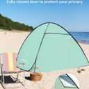Glymnis Pop Up Beach Tent Beach Shade Tent for 1-2 Persons Sun Shelter UPF 50+ Enclose Zipper Door Portable Easy Up Beach Tent