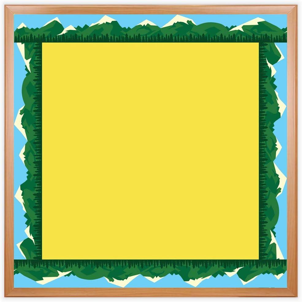 Mountain Die-Cut Border for Bulletin Board Classroom Trim 12 Strips of 36", Total 36 Ft. Longs Border