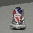 Front Grille American Flag Emblem for Ford, Tailgate Emblem, Oval Overlay Front Grill Rear Tailgate American Flag Decal Badge, 9 Inch Emblem Compatible with F150 F250 F350 (Colorful/Flag)