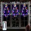 Christmas Tree Lights Battery Operated and USB Powered, Multicolor Light Up Window Christmas Decorations, 3 Packs String Lights for Walls, Windows, Christmas Trees, Eaves, Staircase Decorations