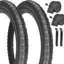 2 Pack Bike Tires and Tubes BMX for Kids Bike 12.5"/14"/16"/ 18"/ 20"x2.125" Compatible with 12.5"/14"/16"/ 18"/ 20"x1.75"/2.125" for Trail Commuter Pavement Bicycles