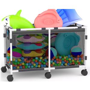 Pool Float Storage - 235 Gallon 69"L Pool Storage Bins,360 Rolling Pool Storage Cart with Wheels,Tear & Sunlight Resistant,Waterproof Outdoor,Float Storage Organizer for Noodles,Toys,Floats,Towels