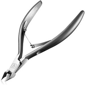 Cuticle Trimmer 3/4 Jaw Extremely Sharp Cuticle Nippers Scissors Stainless Steel Clippers Cutter Remover Pedicure Manicure Nail Tool, opove X7, Space Gray…